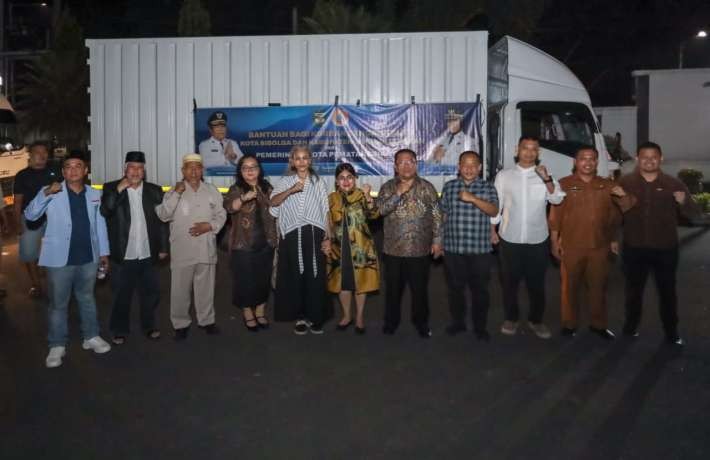 Wali Kota Wesly dan Forkopimda Berangkatkan Bantuan Kemanusiaan untuk Masyarakat Sibolga Tapteng 