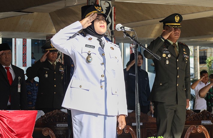 Herlina Inspektur Upacara Peringatan Hari Lahir Pancasila Tahun 2025