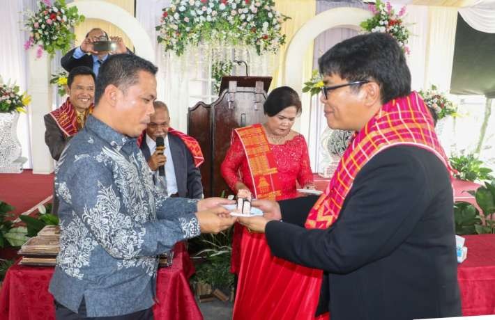 Wali Kota Wesly Diwakili Sekda Junaedi Hadiri Yubileum 75 Tahun GBKP Runggun Jalan Nias