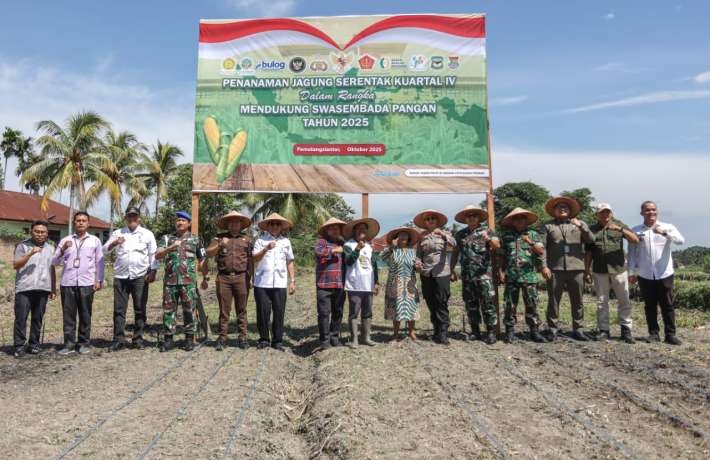 Wesly Apresiasi Polres Pematangsiantar Dukung Swasembada Pangan dengan Tanam Jagung