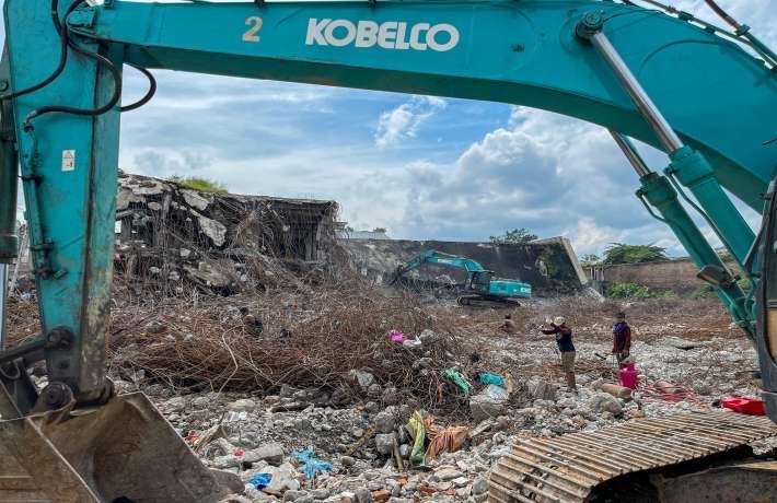 Progres Perobohan Gedung IV Pasar Horas Sudah 35 Persen 