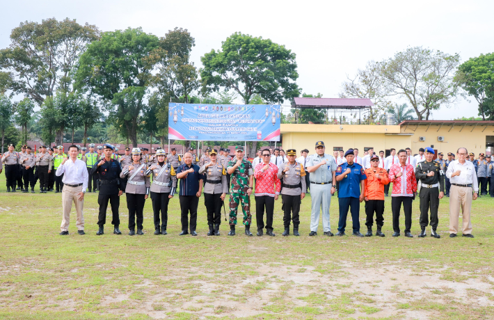 Wali Kota Wesly Diwakili Asisten Zainal Siahaan Ikuti Apel Gelar Pasukan Operasi Ketupat Toba 