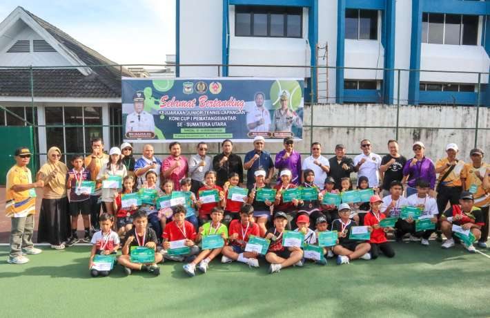 Penutupan Kejuaraan Junior Tenis Ketua PELTI Sumut Apresiasi Pemko Pematangsiantar