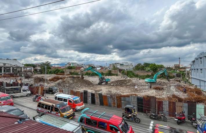 Perobohan Gedung IV Pasar Horas Sudah 80 Persen 