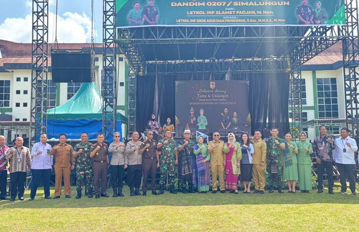 Wesly Diwakili Junaedi Sitanggang Hadiri Pisah Sambut Dandim 0207 Simalungun