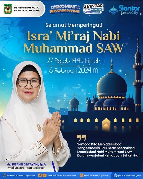 Selamat Memperingati Isra\' Mi\'raj Nabi Muhammad SAW 27 Rajab 1445 H