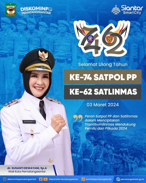 Dirgahayu Satpol PP ke-74 dan Satlinmas ke- 62