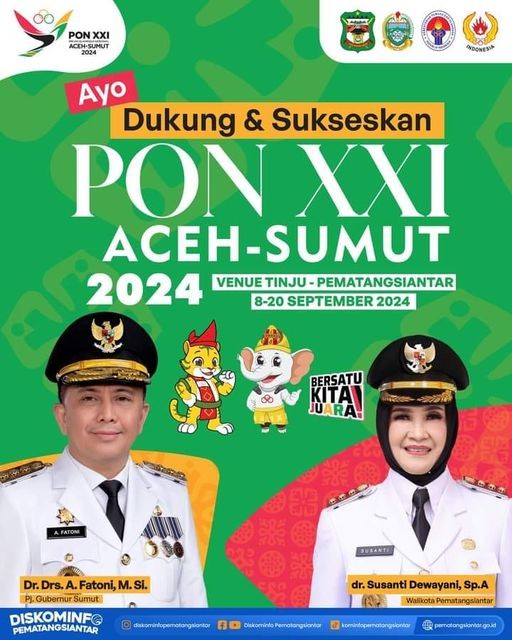 Pemerintah Kota Pematangsiantar siap mendukung dan mensukseskan PON XXI ACEH - SUMUT 2024