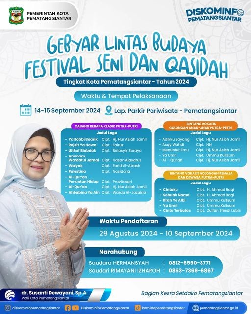 Gebyar Lintas Budaya Festival Seni dan Qasidah Tingkat Kota Pematangsiantar - Tahun 2024