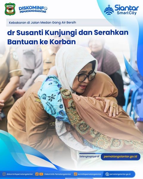 dr Susanti Kunjungi dan Serahkan Bantuan ke Korban Kebakaran di Jalan Medan Gang Air Bersih