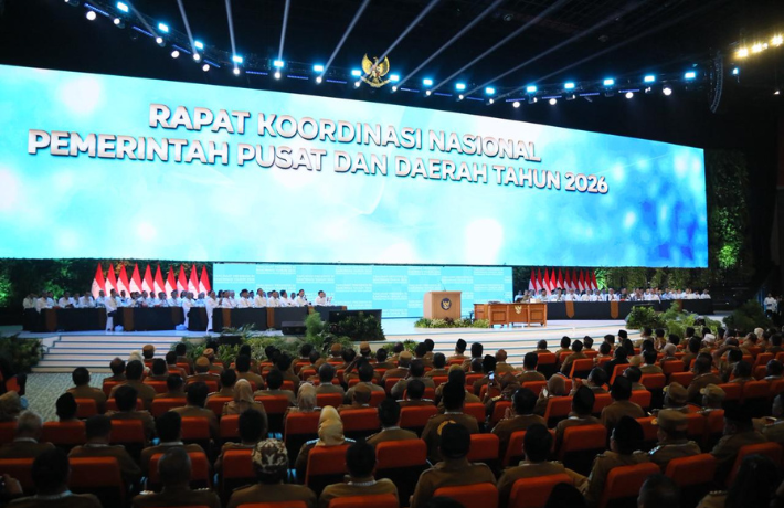 Wali Kota Wesly Hadiri Rakornas Bersama Presiden Prabowo Subianto di SICC Jawa Barat