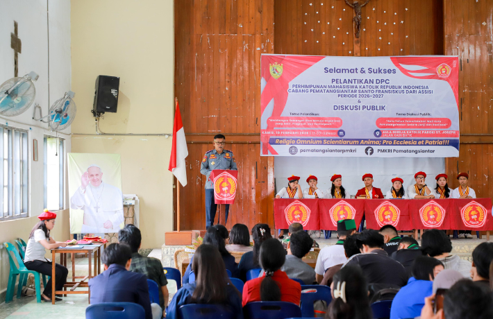 Wali Kota Wesly Diwakili Kadishub Daniel Siregar Hadiri Pelantikan DPC PMKRI Pematangsiantar Santo F